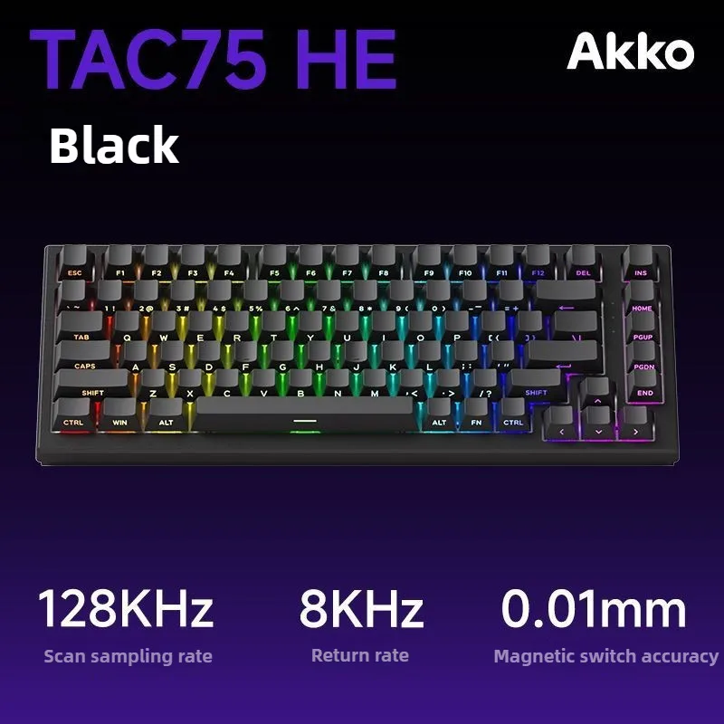 

Tac75 Wired Magnetic Mechanical Keyboard 8K Polling Rate 128K Scan Rate Professional Esports Games for Windows/MAC