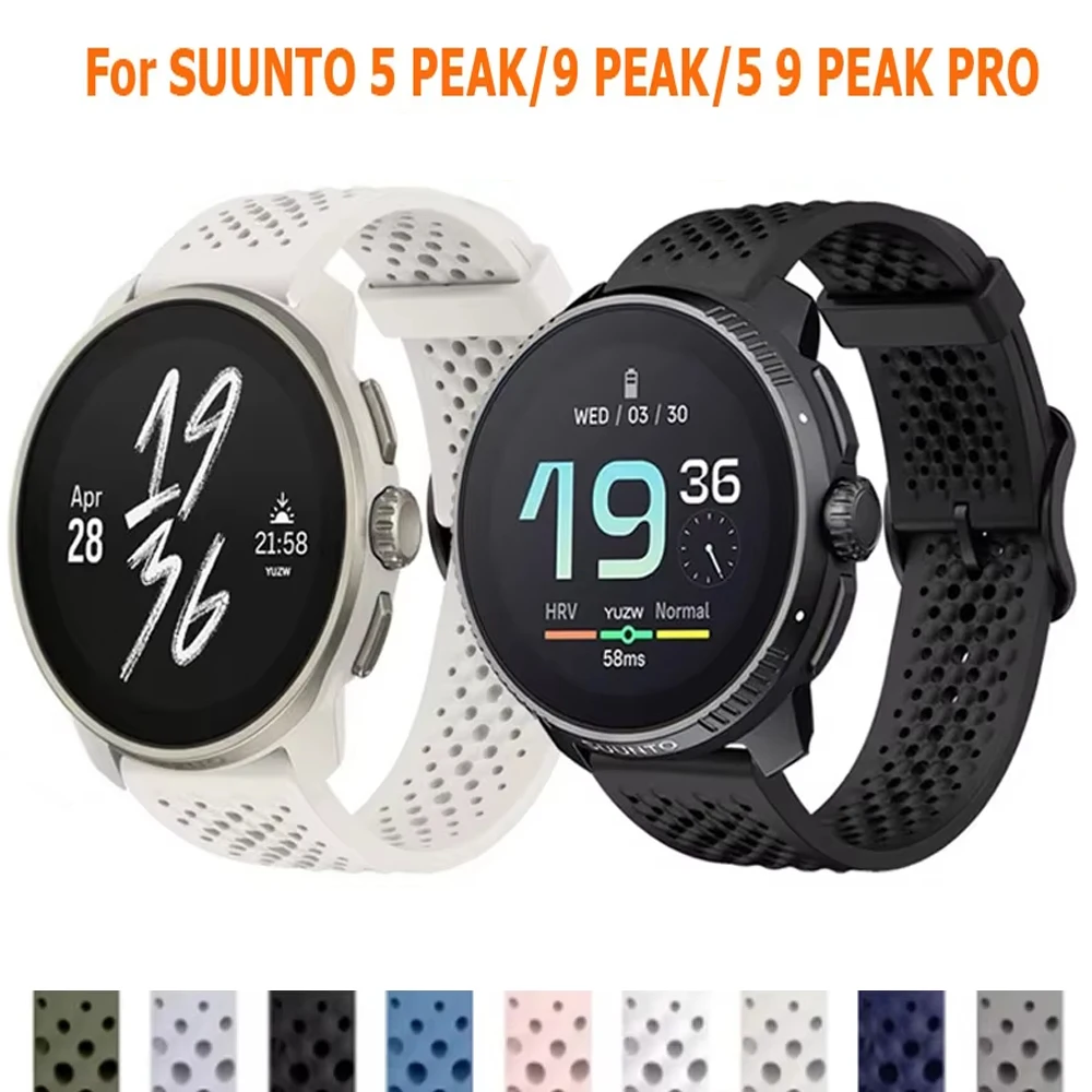 Silicone Strap for SUUNTO 9 PEAK Pro/9 PEAK DLC/5 PEAK/VERTICAL Band Bracelet for SUUNTO RACE/ 5 PEAK Correa 22mm Watch Straps