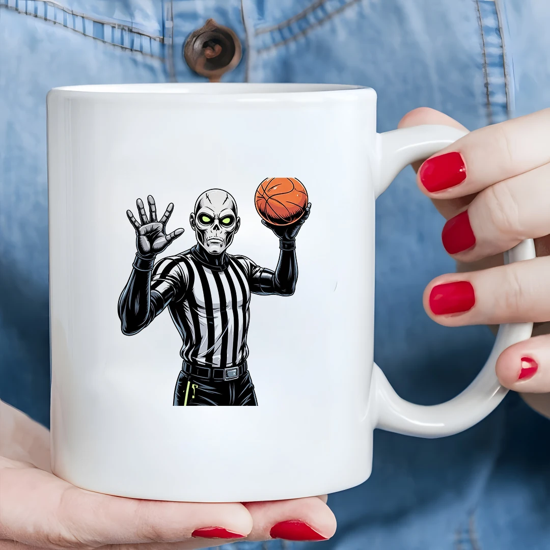 

Sci-fi Basketball Referee Skeleton Eye 11OZ Double Color Cup Kids Hot Drink Cup Christmas Family Office Gift
