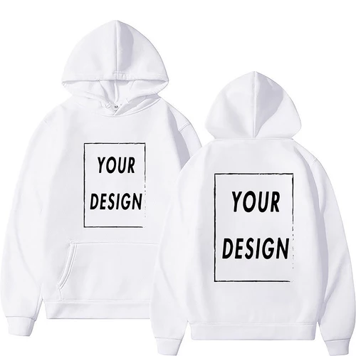 Imagen 2 del producto Su propio logotipo de marca de diseño/imagen personalizada en cualquier lugar hombres mujeres DIY sudaderas con capucha sudadera Casual con capucha moda nueva