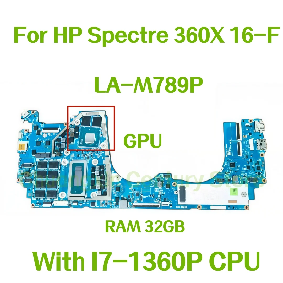 

Материнская плата LA-M789P подходит для ноутбука HP Spectre с процессором I7-1360P, 32 ГБ оперативной памяти, графическим процессором, 100% протестирована, исправна.