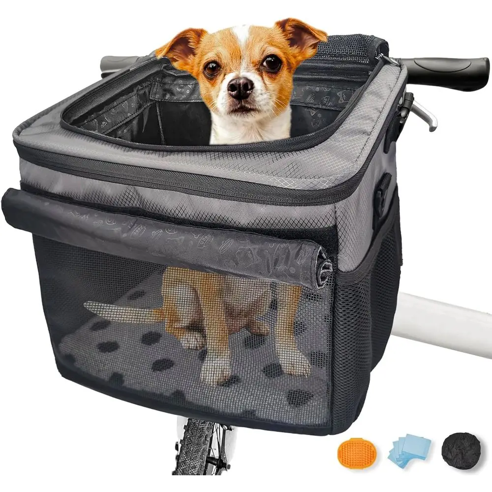 

Корзина для собак на велосипед, рюкзак-переноска для кошек, жесткий велосипедный багажник для собак, автомобильное кресло для животных с удлиненным плечевым ремнем, наплечная сумка для животных с B