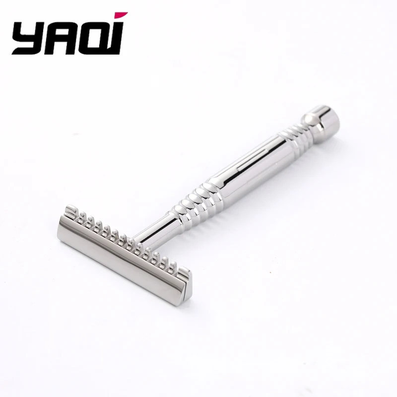 

Men Razor YAQI Romulus Open Comb Polished 316 stainless Steel AC Blade Single-edged Mens Shaving Safety Beard shaver