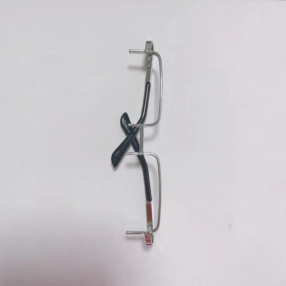 ครึ่งกรอบตุ๊กตาแว่นตา Creative Lensless โลหะตุ๊กตา Plush แว่นตาตุ๊กตาอุปกรณ์เสริมแฟชั่นแว่นตาสัตว์เลี้ยงสําหรับตุ๊กตา 20 ซม