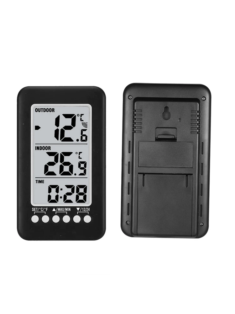 LCD Wireless Digital Thermometer Clock Temperature Meter Weather StationTemperature Tester Testing Tools