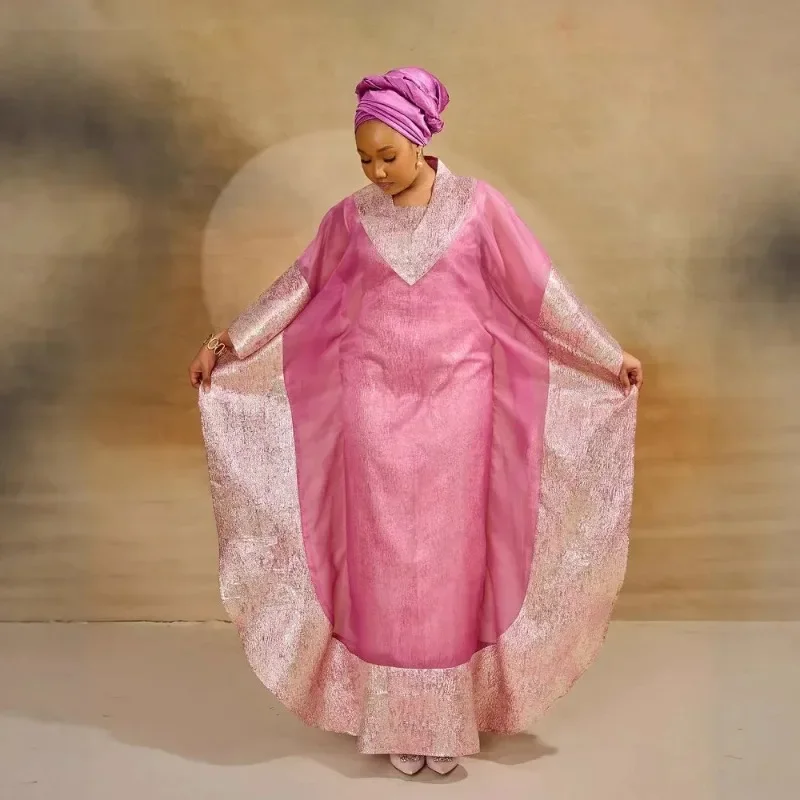 

African Dresses for Women Traditional Africa Clothing Dashiki Ankara 2 PCS Outfit Gown Abayas Robe Muslim Kaftan Maxi Long Dress