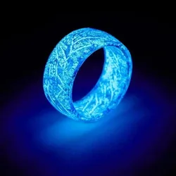 Luminous Glow Ring Glowing in The Dark Stainless Steel Jewelry Decoration for Women Men Finger Ring Кольцо Женское Бижутерия 반지