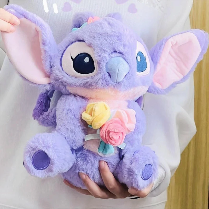 Disney-Brinquedo de Pelúcia Anime Lilo & Stitch, 25-30cm, Brinquedos Recheados, Kawaii, Desenhos Animados, Travesseiro Bonito, Boneca, Crianças, Presente de Aniversário