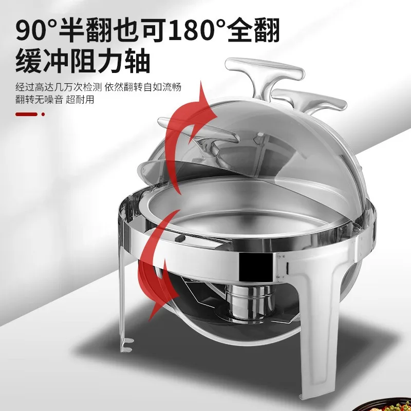 Full clamshell buffet stove thickened stainless steel hotel electric breakfast insulation full clamshell buffet stove