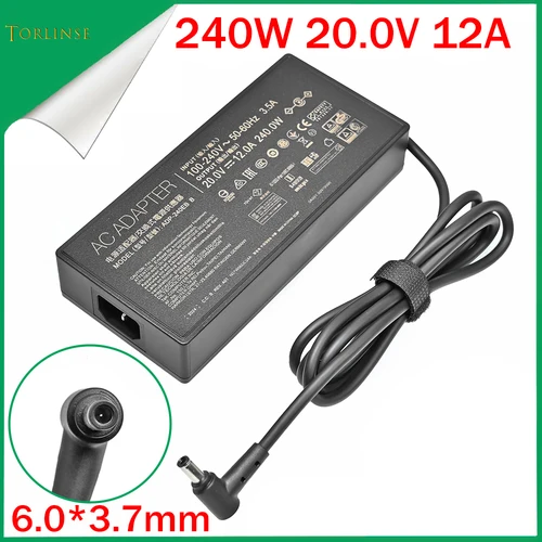 Adaptador de CA de 20V, 12A, 240W, 6,0x3,7mm, cargador de ordenador portátil ADP-240EB B para Asus ROG Strix SCAR 17 G733QM G733QR G733QS G733QSA G17 G713IM