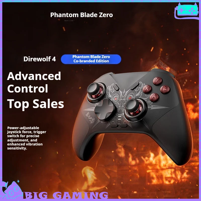 Direwolf 4 Phantom Blade Zero Wireless Game Controller,Force Adjustable Trigger,Multi-platform Gamepad for PC Switch Android iOS