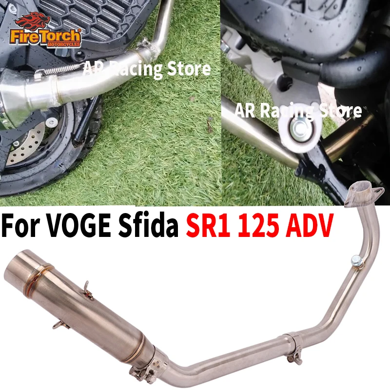 

Slip On For VOGE Sfida SR1 125 ADV Motorcycle Exhaust System Muffler Escape Moto Modify 50.8MM Front Mid Link Pipe