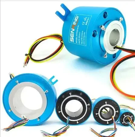 Through Hole Slip Ring 2/6/12/18/24 Channels 2A/5A/10A Current Slipring Hollow Rotate Connector Hole 8-100mm Conductive Rings