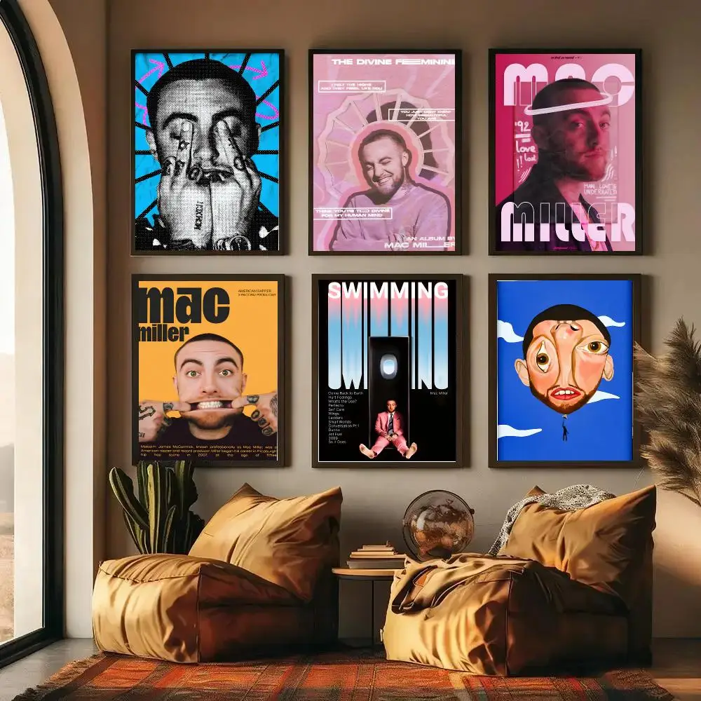 M-Mac Miller Poster High-definition Waterproof Poster Stickers, Suitable For Bedroom, Living Room, Home Decoration