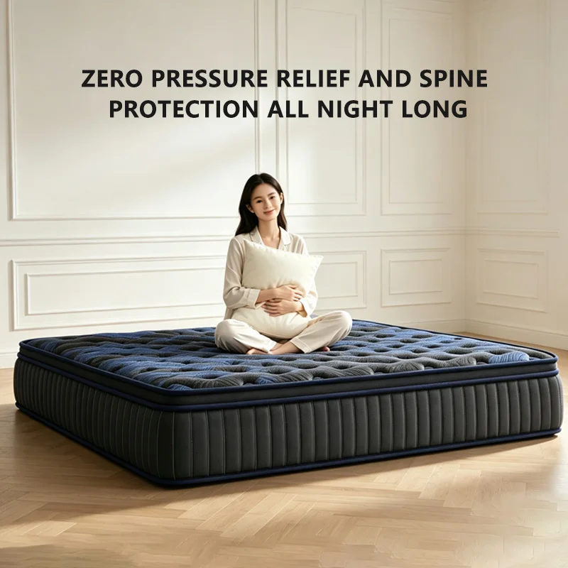 Spring mattress, memory foam, comfortable family bedroom furniture, essential for home use