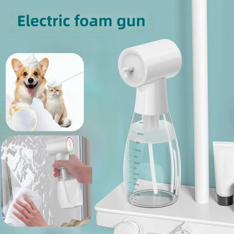 

New 650Ml Electric Foaming Shampoo Dispenser Detergent Automatic Foam Machine Pet Bath Kitchen Bathroom Cleaning Soap Dispenser