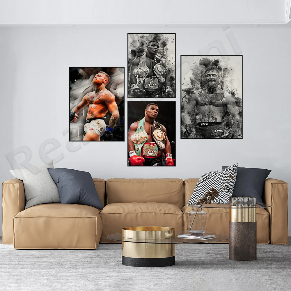 Conor McGregor Canvas Poster Print, Sports Art Print,MMA Decor, Man Cave Gift, Wall Decor