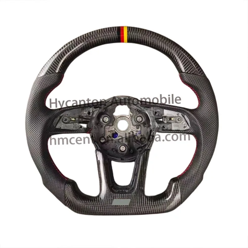 

Высококачественный обновленный кожаный руль из углеродного волокна для Audi A3 A4 A5, автомобильный руль