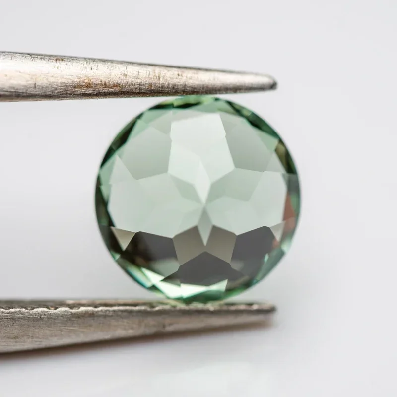 

B-Lab Grown Sapphire Loose Stone Round Shape Green Color 5-10mm Charms Beads For DIY Jewelry Making Selectable AGL Certificate