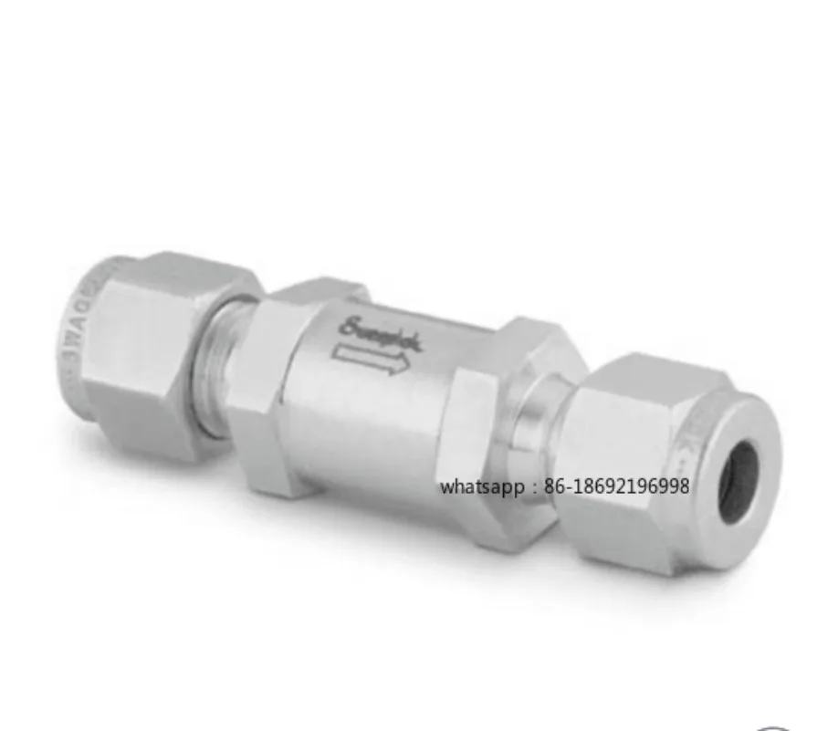 SS-8C-1/3 SS-8C-10 Stainless Steel Poppet Check Valve with Fixed Pressure 1/2 In. Tube Fittings General Mechanical Components