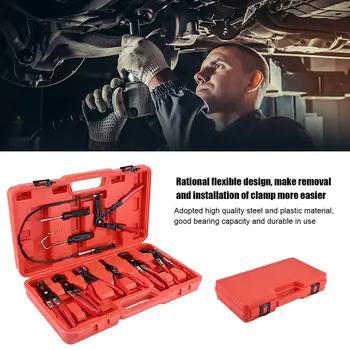 Sada flexibilních kleští na hadicové spony Otočná čelist Plochý úhlový pás Automobilové nářadí Sada kleští na hadicové spony Kleště na hadicové spony 10 nejlepší prodej 1palcové trubkové objímky - №9