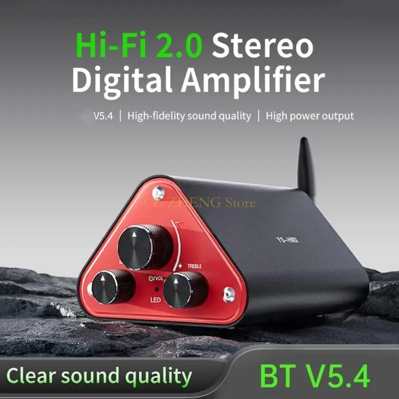 E56B HIFI 디지털 앰프 금속 하우징 BT5.4 USB 3.5mm 입력 고급 청각 처리 TPA3116D2 칩