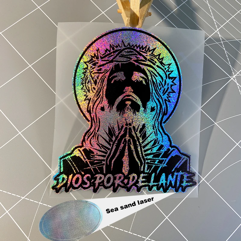 1PC God Light My Way Motorcycle Stickers Waterproof DIY Car Windows Rear Windshield Motorcycle Body Universal Jesus Vinyl Decals view 3