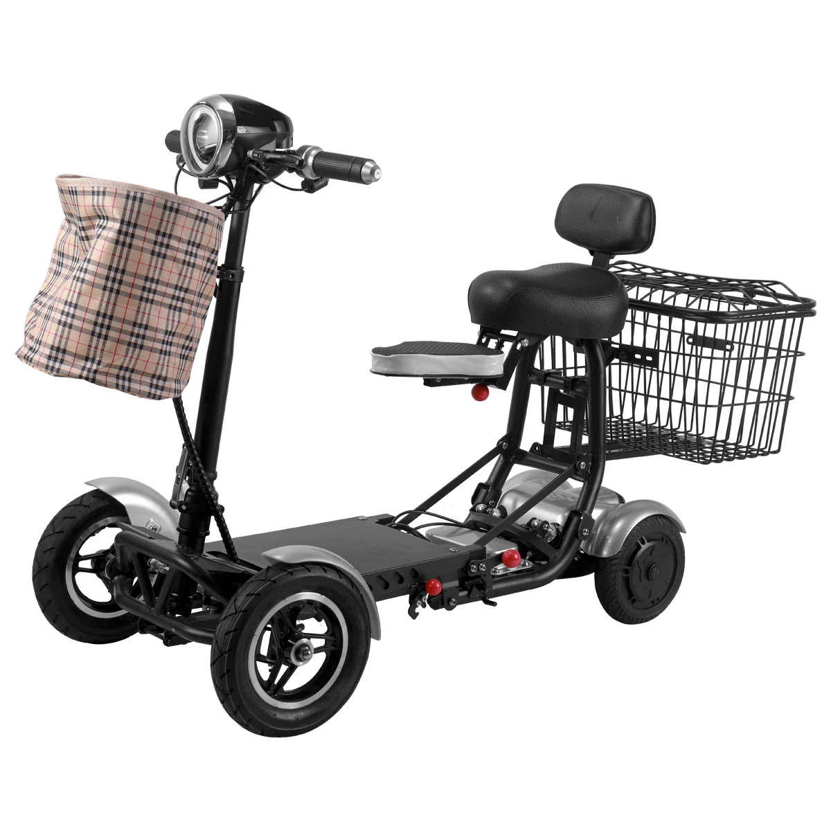 Compact 250W Foldable Electric Mobility Car with Powerful Low Speed Motor, Smart Vehicle for Daily Transportation