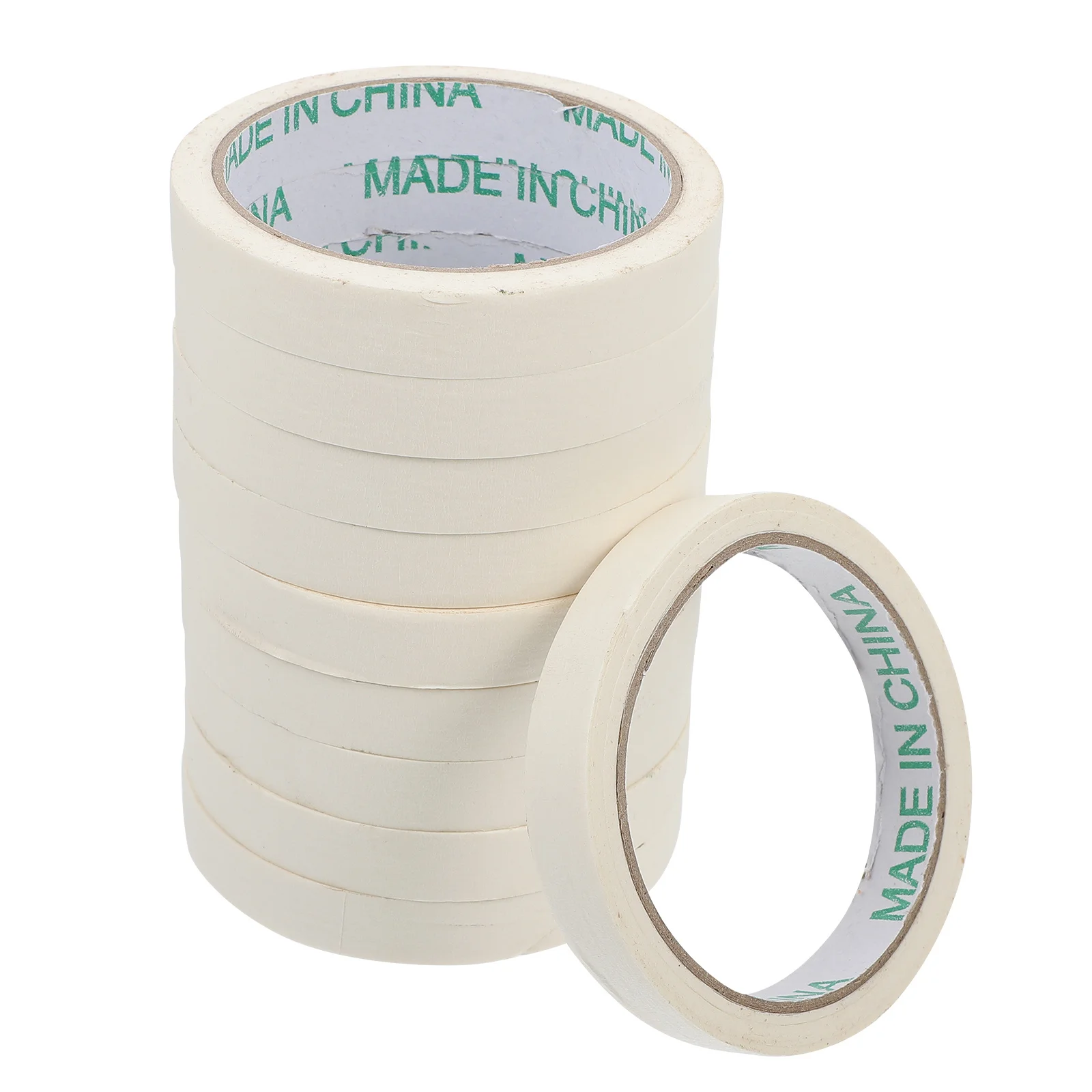 

10Pcs Crepe Paper Masking Tapes Durable for Electronics and Home Walls Protection Masking Tape White Single Side Tape