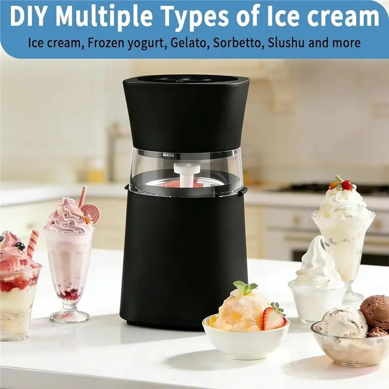 [Annual Specials] Owerful Pre-Freeze Bowl Ice Cream Maker Portable Ice Cream Maker 20/30 Min Electric Small Ice Cream Machine
