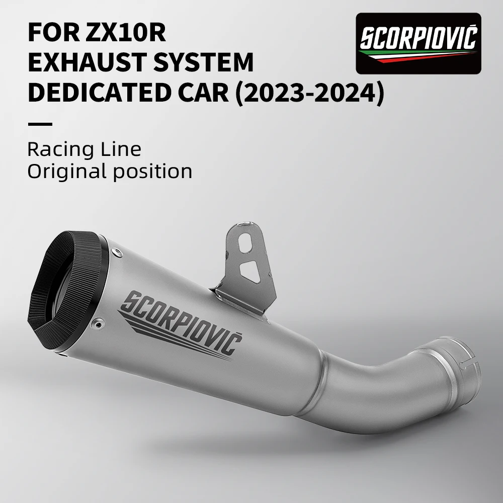 

For ZX-10R ZX10R ZX 10R 2023-2024 Motorcycle Titanium alloy Exhaust slip on line