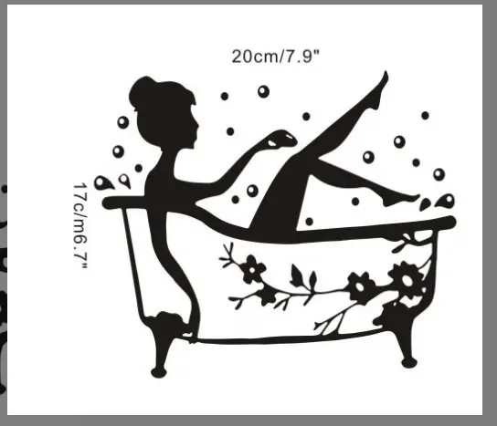 Bathroom Art Decal Bath Time Vinyl Door Sticker Mobile Creative Wall Affixed With Decorative Wall Window Decor Stickers