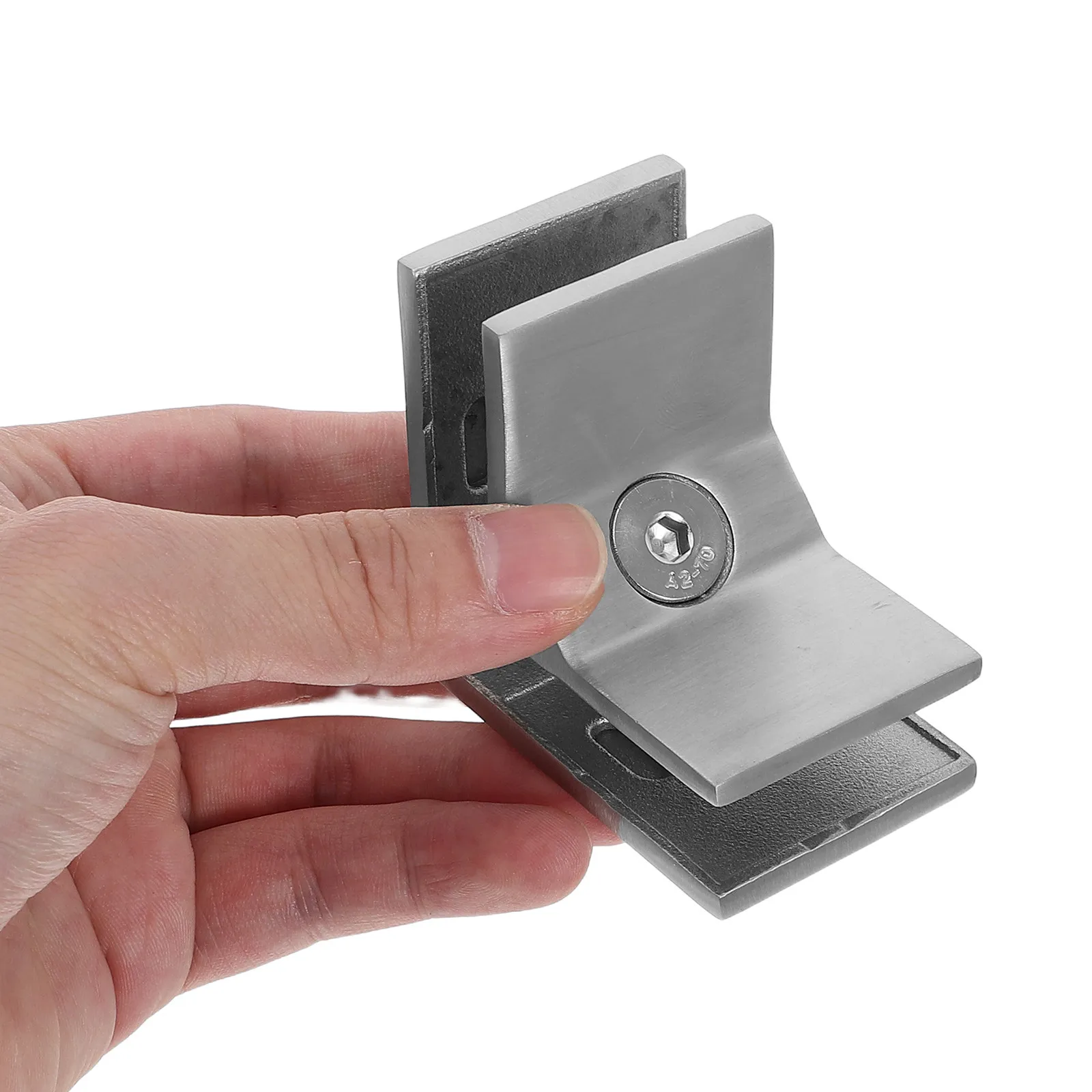 Stainless Steel Glass Railing Clamp 12Mm Thickened 90 Degree Heavy Duty Bracket for Balustrade Pool Fence Balcony Glass Panel