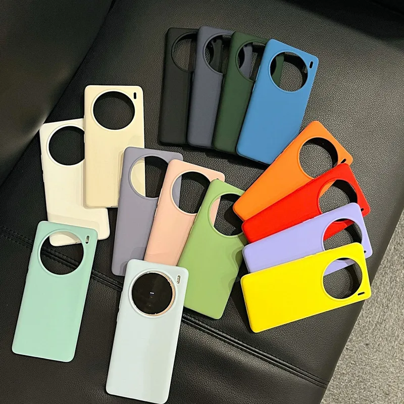 For Vivo X100/X100 Pro/X100 Ultra Soft Liquid Silicone Back Case Shockproof Colorful Smooth Luxury Cover