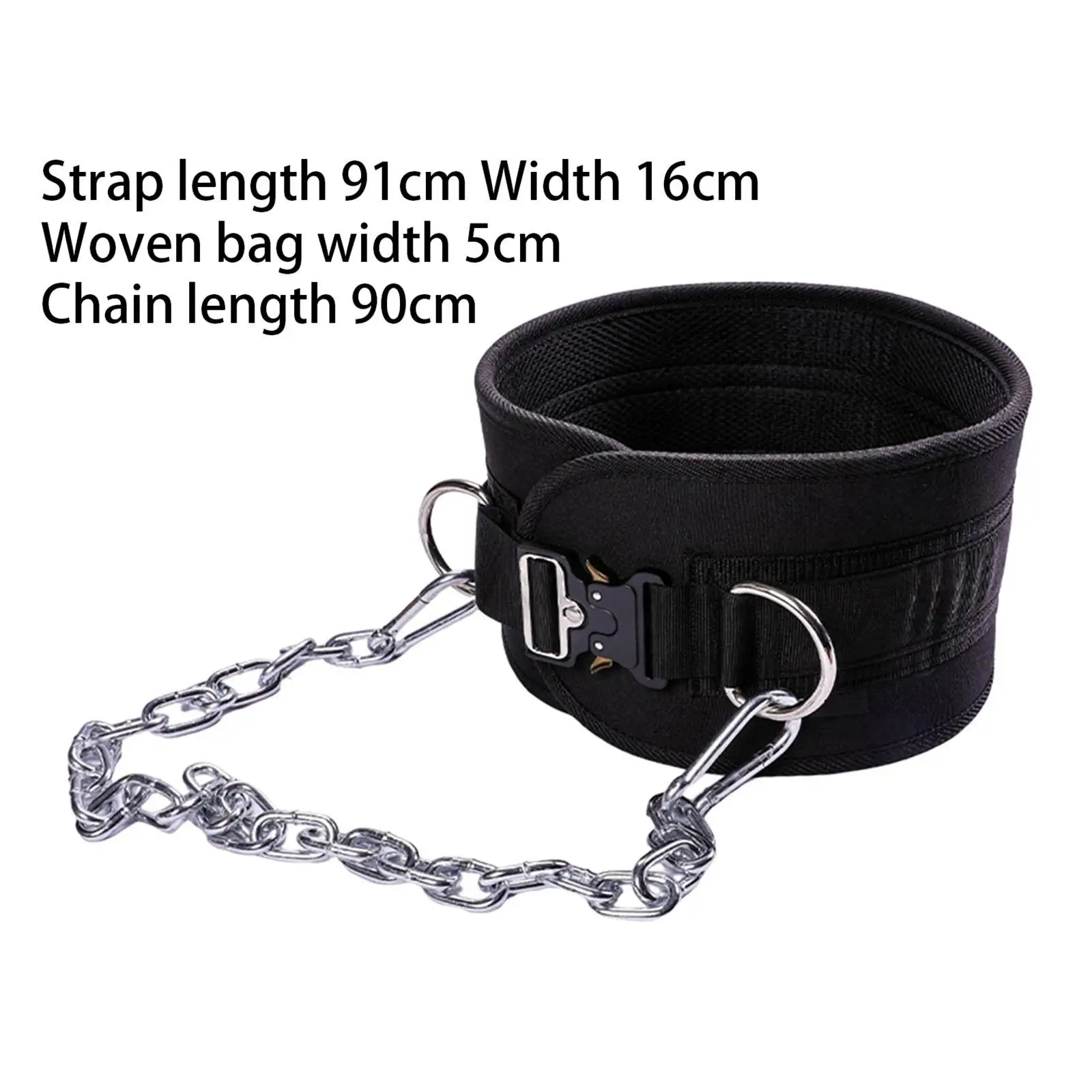 Dipping Belt for Weightlifting with Lifting Chain Back Waist Support Workout Accessory Squat with Buckles Lightweight Dip Belt