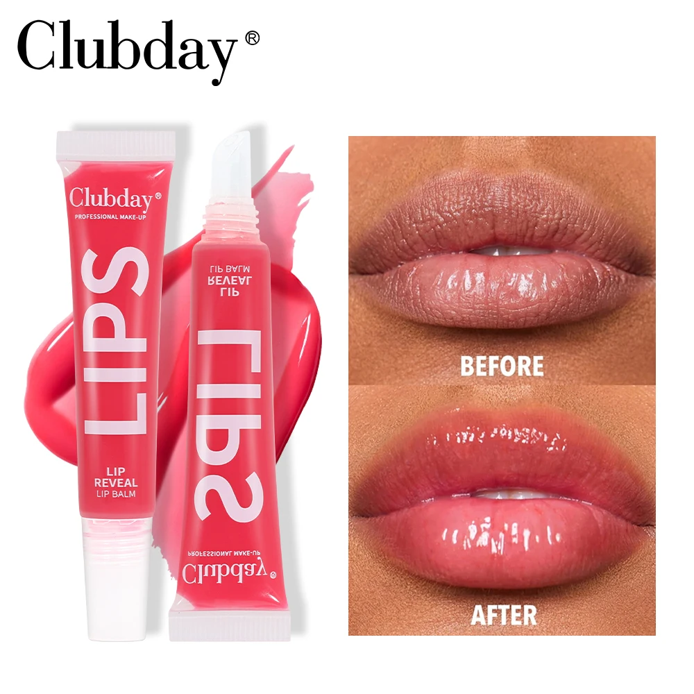 Clubday 9 Color Fruit Lip Oil Lasting Moisture Lip Balm Lip Gloss Makeup For Women Transparent Lip Glaze Portable Daily Makeup