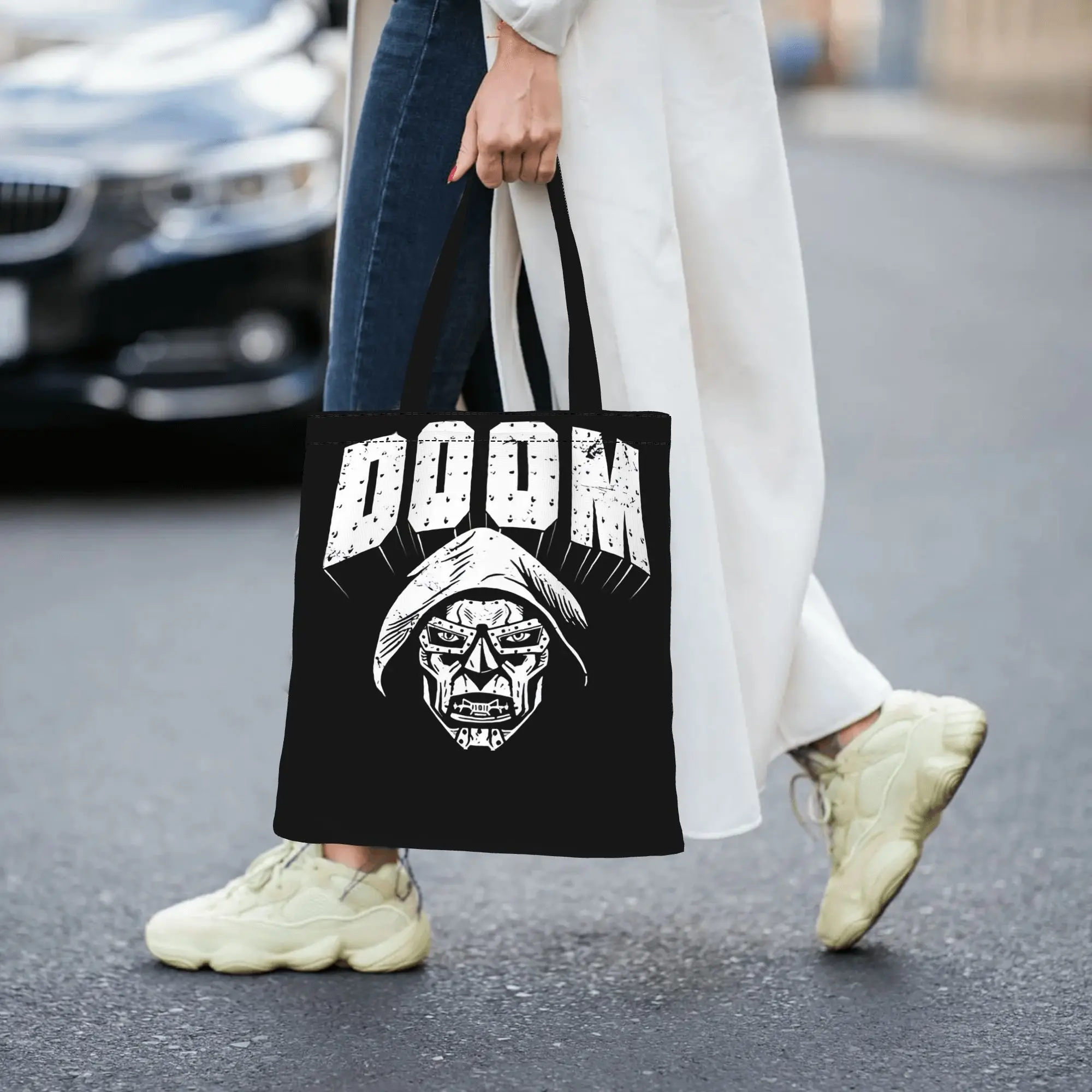 Fashion shopping bag Daily commute DOOM! Canvas Marvel Marvel Canvas Tote Bag Women'S Shoulder Handbag