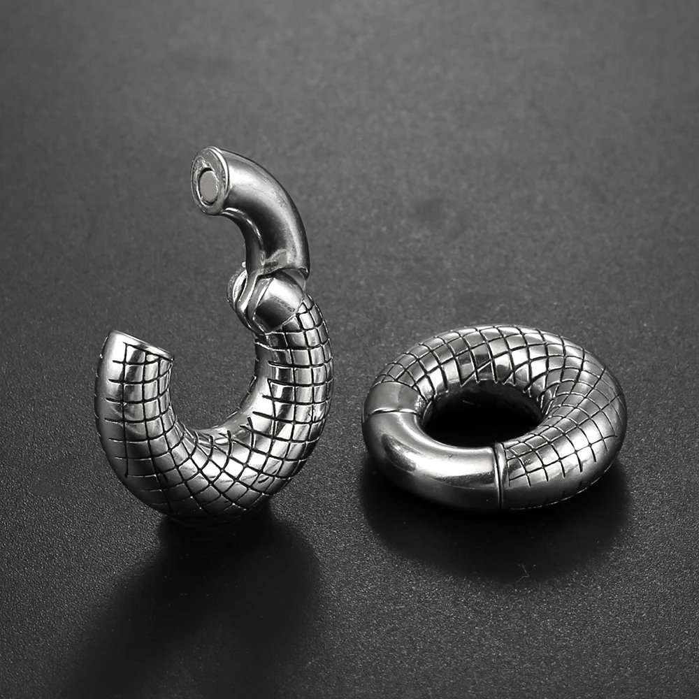 Giga 6mm Ear Hoop Stretcher Weights for Stretched Ears, 2g Stainless Steel 316L Ear Plugs Hanger Expander Body Piercing Jewelry