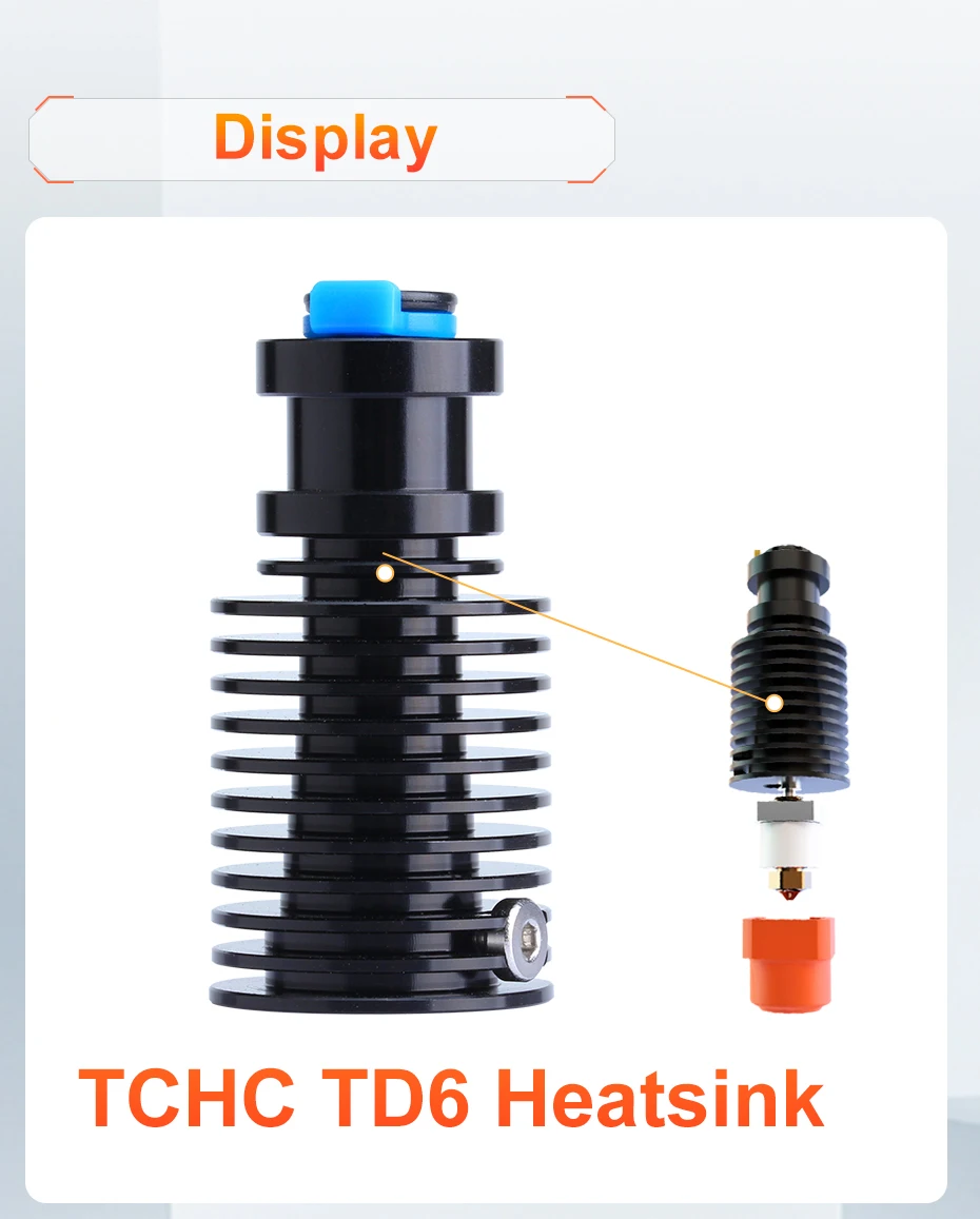 C Trianglelab TCHC TD6 Kühlkörper Kompatibel mit TCHC TD6 Hotend TUN Düse Dünnwandiger Bi-Metall Heatbreak 3D-Drucker – Detail 7