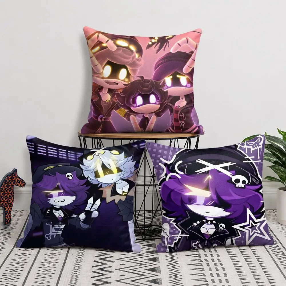 Anime M-Murder Drones Cushion Cover Double-Sided Plush Sofa Pillow Covers Organic Breathable Invisible Zipper