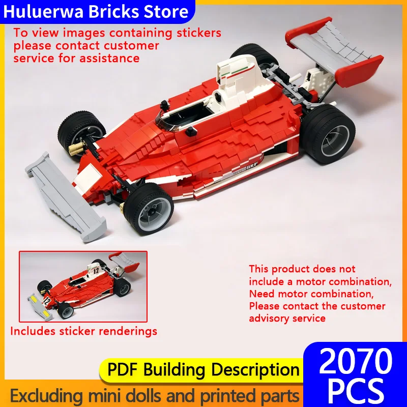 

Speed Racing Car Model MOC Building Bricks 312T Formula Racing Modular Technology Children Holiday Gifts Assemble Toys Suit