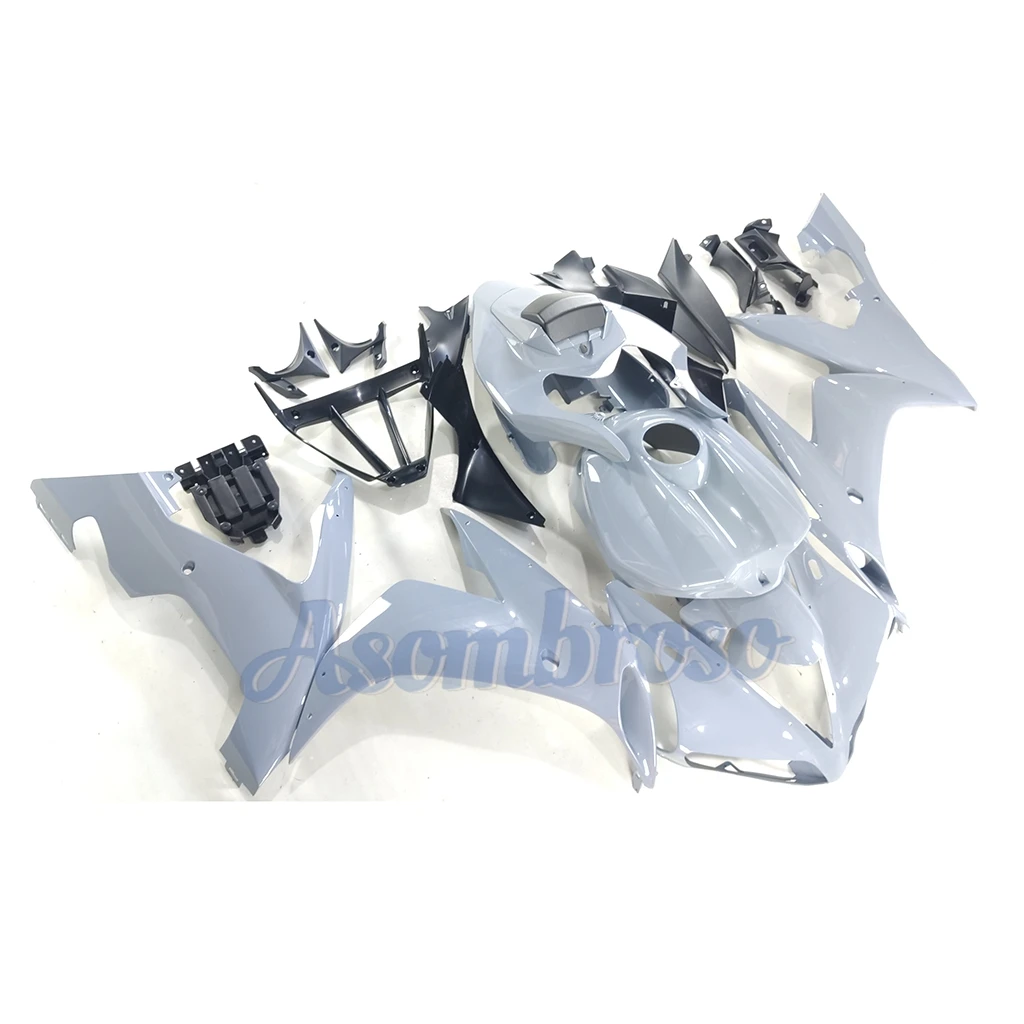 Pearl Grey Fairings Kit Fit for YAMAHA YZF R1 2004 2005 2006 YZF-R1 Strong Plastic set with tank cover view 2