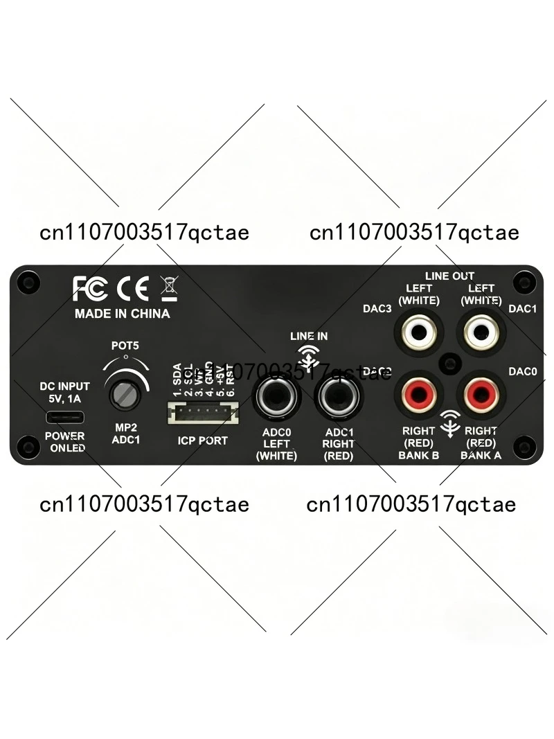 1701 2.1 4.0  Digital Signal Processing Preamp 2-in 4-out Tone Board Digital Crossover Adjustment
