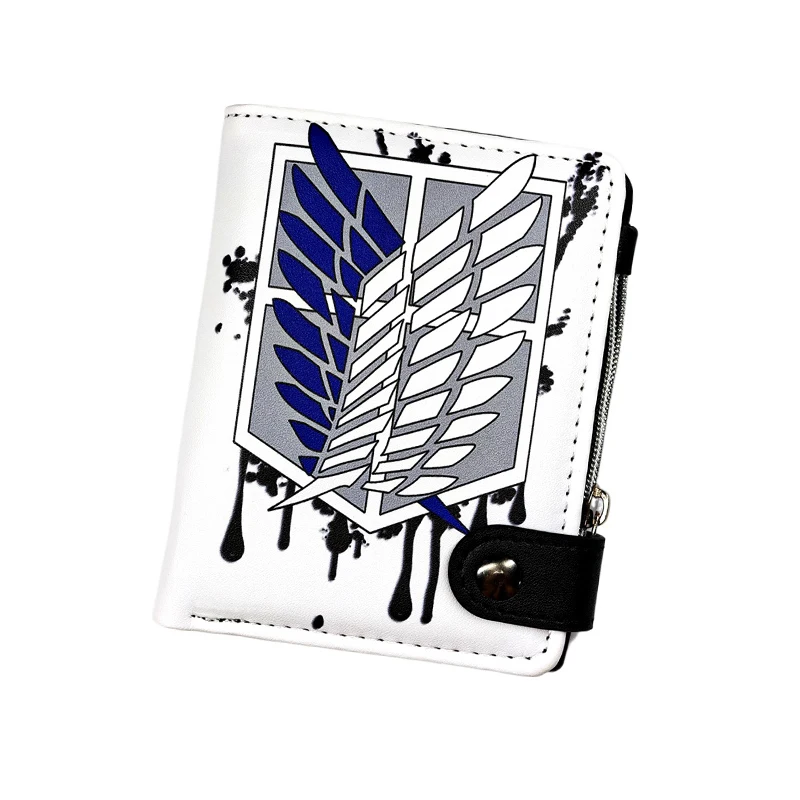 Anime AOT Kurze Geldbörse Bifold PU-Leder Geldbörse mit Münzfach als Geschenk – Detail 1