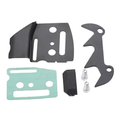 1kit Chainsaw Bumper & Bolt wał korbowy lewy klip i uszczelka i zestaw prowadnic pasuje do chińskiego 45CC 52CC 58CC 4500 5200 5800 Chainsaw