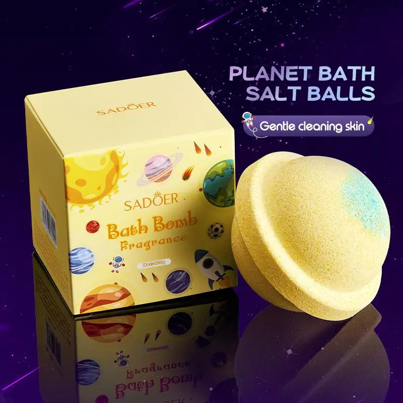 

1Pc SADOER 120g Bath Bomb Set Sea Salt Bath Softening Keratin Remove Dead Skin For Foot Spa Relaxing For Women Men