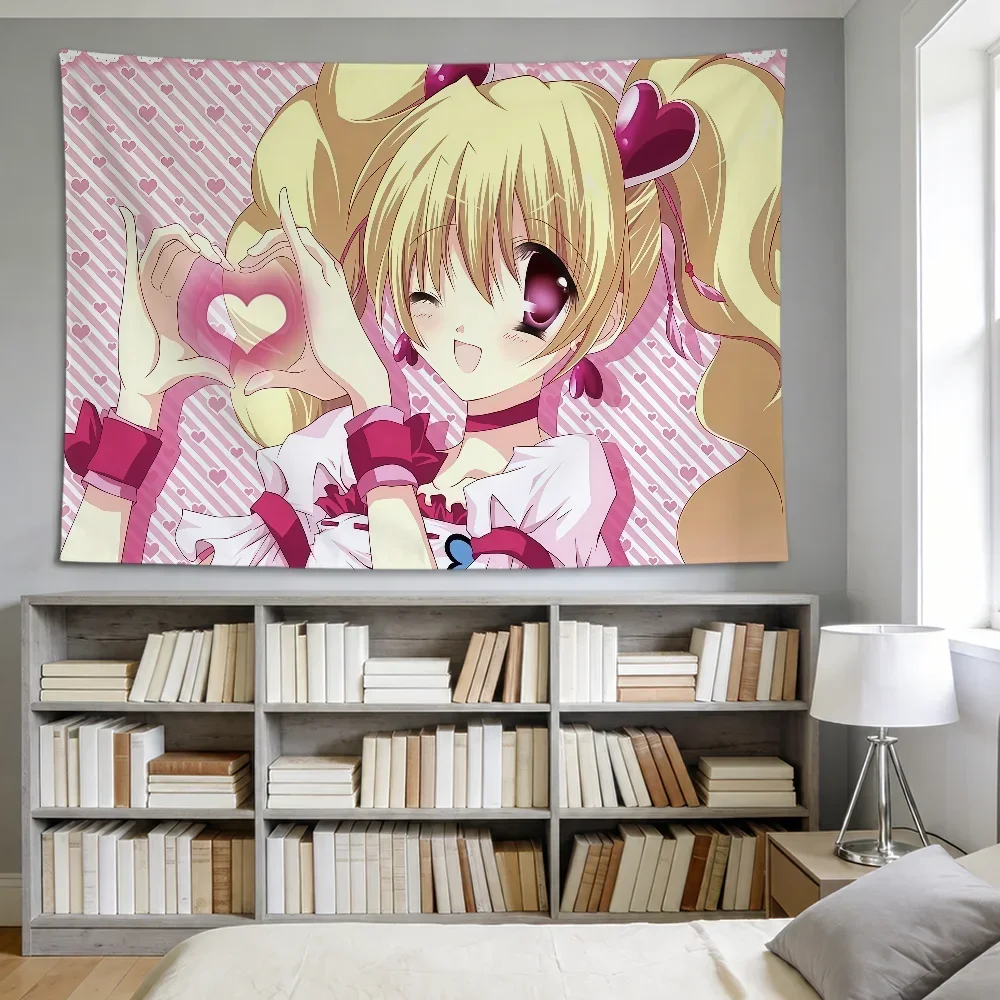 Anime Cute Moe Girl Fresh Pretty Cure C-Cure Peach Flag Room Dorm Party Hogar Living Room Wall Hanging Garden Decor Banner Gift