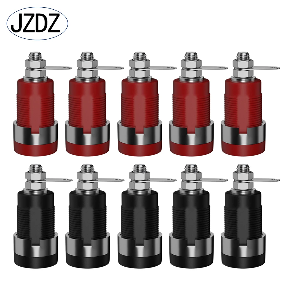 JZDZ 10PCS 4MM Banana Socket Binding Post  Banana Plug Jack Electrical Connector DIY Tools Parts J.40018