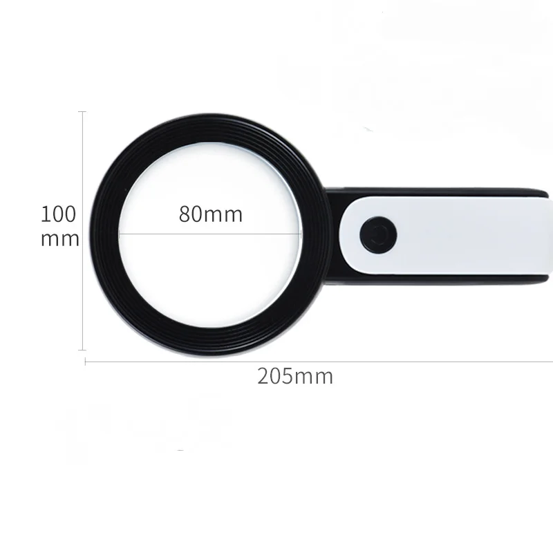 

30X Magnifying Glass 18Led Elderly Reading, Student Observation, Identification, Maintenance, High-Definition