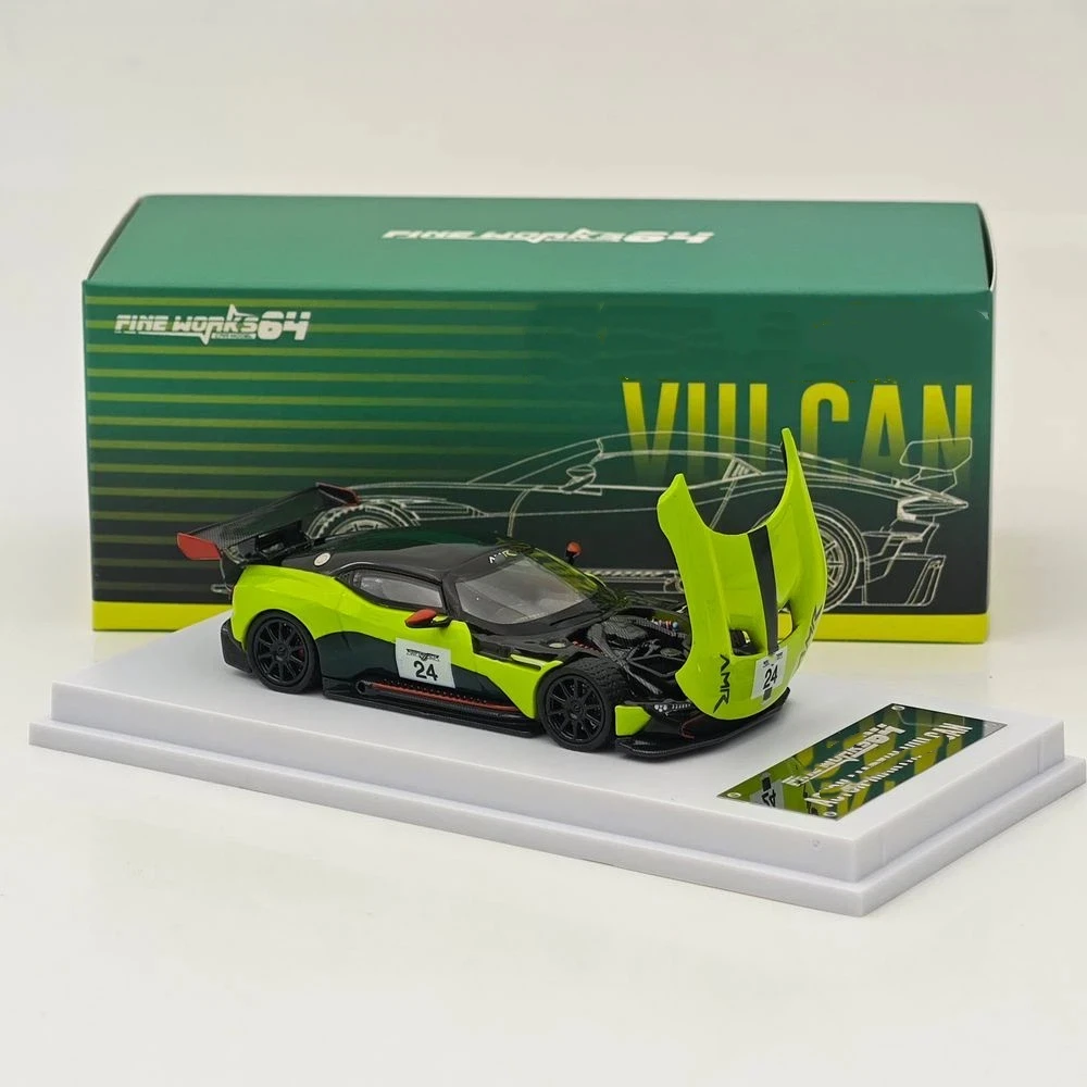 

Fine Works 1/64 Vulcan Collectible Display Alloy Diecast Model - Open Hood High - Speed Car, 14+